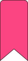 Blank pink ribbon on white background. vector