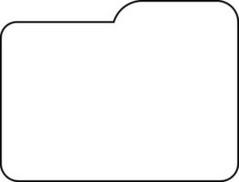 File floder in black line art illustration. vector