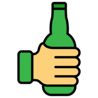 hand holding bottle png