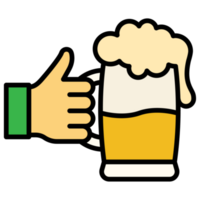 Hand halt Bier Tassen png