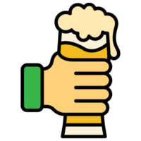 hand- houden bier beker. drinken partij png