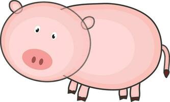 Pig cartoon character. vector