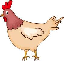 Cartoon character of hen. vector