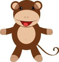 Monkey cartoon character. vector