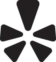 Black yelp on white background. vector