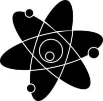 Black and white atomic structure. vector