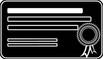 Identification card in black and white color. vector