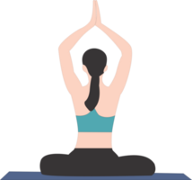 The woman play yoga PNG