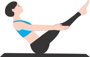 The woman play yoga PNG