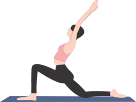 The woman play yoga PNG