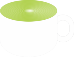 Green tea cup element png