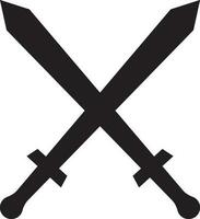 Black sword on white background. vector