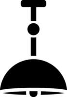 Black and white hanging lamp. vector