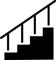 Black stairs in flat style. vector