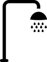 Black shower on white background. vector