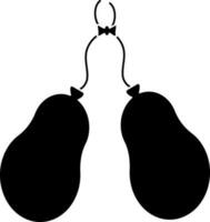 Black balloons on white background. vector