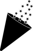 Black confetti in flat style. vector