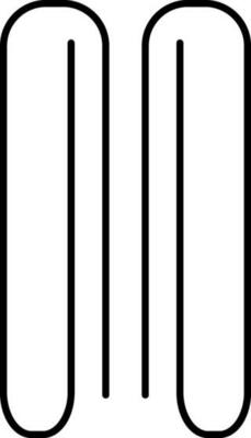 Paper clips in black color.