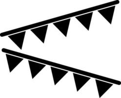 Black bunting flags. vector