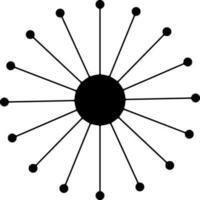 Black fireworks in flat style. vector
