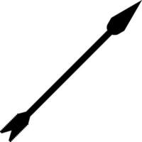 Black stylish bow arrow. vector