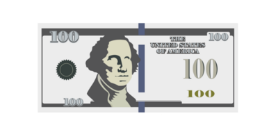 US dollar cash banknote isolated, finance and currency concept png