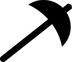 Pick axe in black color. vector