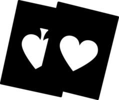 Playing cards in black and white color. vector