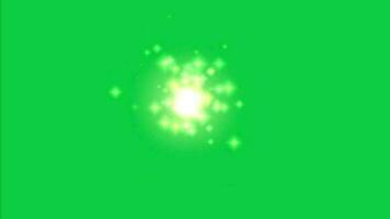 glowing magic sparkle particle animation on green screen background video