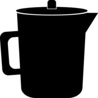 Black jug on white background. vector