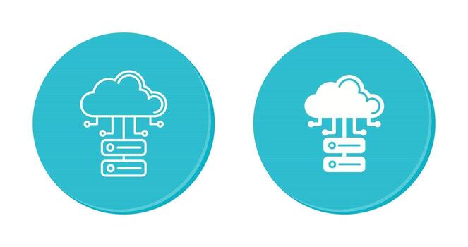 Cloud Database Vector Icon