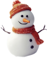 Snowman png with AI generated.