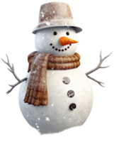 Snowman png with AI generated.