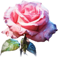 Rose png with AI generated.