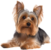 Yorkshire Terrier png mit ai generiert.