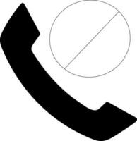 Call rejected icon on white background. vector