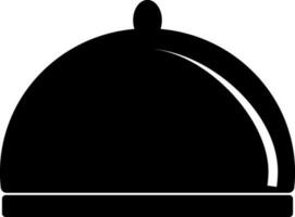 Black serving tray on white background. vector