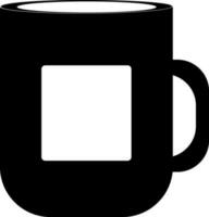 Flat style mug on white background. vector