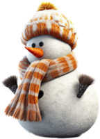 Snowman png with AI generated.