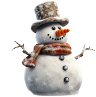 Snowman png with AI generated.