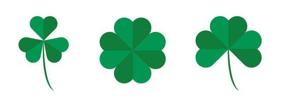 Set of simple clover leaf isolated vector