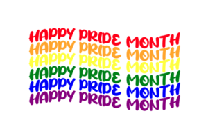 LGBTQ pride flag color symbol. Happy Pride Month png