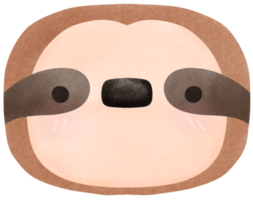 Cute brown sloth png