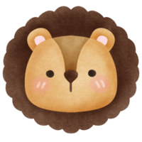 Cute and chubby brown lion png