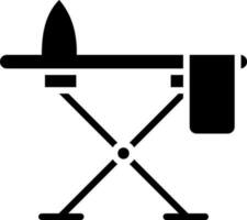 BW ironing board in flat style. vector