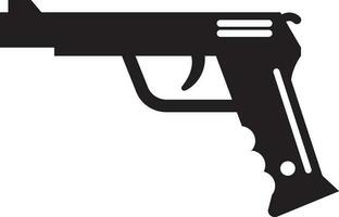 bw pistola en plano estilo. vector