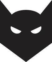 BW batman mask in flat style. vector