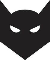 BW batman mask in flat style. vector