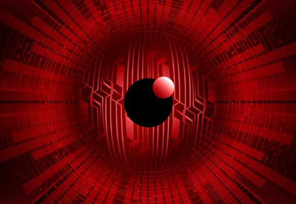 Modern Cybersecurity Eye on Technology Background