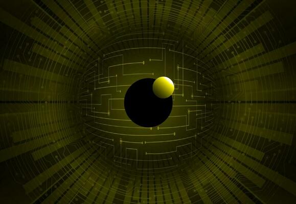 Modern Cybersecurity Eye on Technology Background